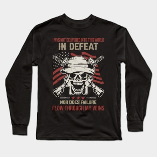 i was delivered into this world defeatveteran Long Sleeve T-Shirt